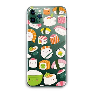 Kawaii Sushi IPhone 15 14 13 12 11 Pro Max Mini Plus Japanese Tasty Food case Google Pixel 8 7 6 5 4 Pro Samsung S24 23 22 21 Ultra Note 20