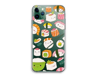 Kawaii Sushi IPhone 15 14 13 12 11 Pro Max Mini Plus Japanese Tasty Food case Google Pixel 8 7 6 5 4 Pro Samsung S24 23 22 21 Ultra Note 20