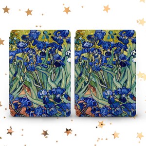 Irises Vincent van Gogh iPad Air 2 3 4 5 cover Classic Art case iPad Mini 6 5 4 iPad 9.7 10.2 10.9 iPad Pro 10.5 11 12.9 2021 2022 iPad 3 4 image 3