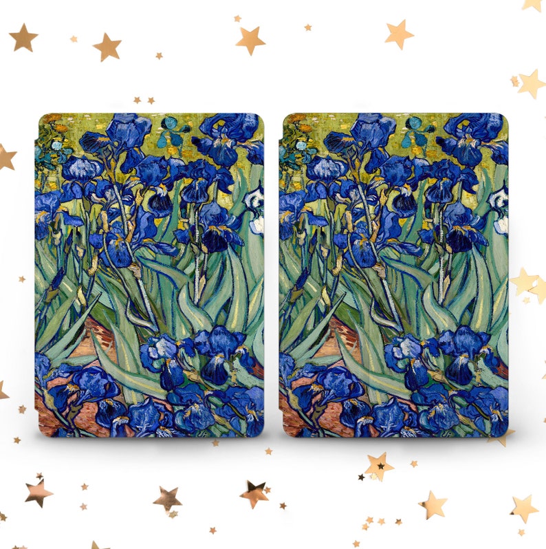 Irises Vincent van Gogh iPad Air 2 3 4 5 cover Classic Art case iPad Mini 6 5 4 iPad 9.7 10.2 10.9 iPad Pro 10.5 11 12.9 2021 2022 iPad 3 4 image 3