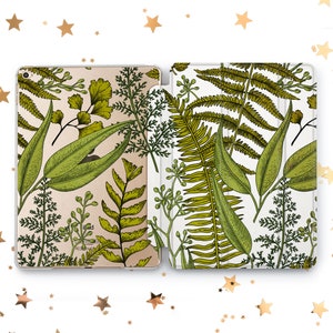 Fern leaves cover iPad Air 3 4 5 Green Nature Autumn Garden Case iPad Mini 6 5 4 iPad 9.7 10.2 10.9 iPad Pro 10.5 11 12.9 2021 2022 iPad 3 4