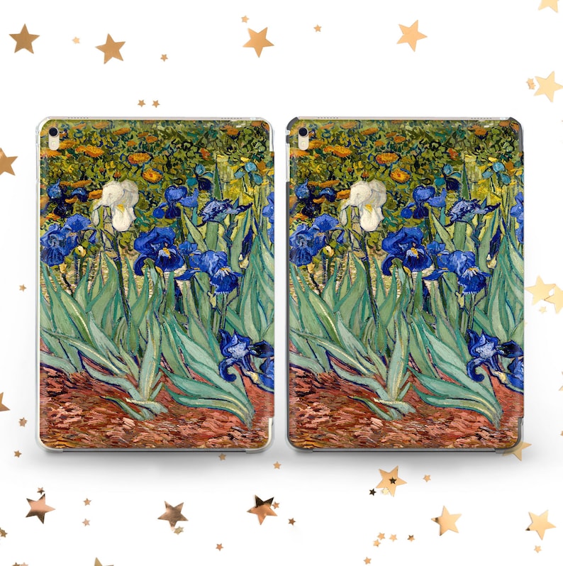 Irises Vincent van Gogh iPad Air 2 3 4 5 cover Classic Art case iPad Mini 6 5 4 iPad 9.7 10.2 10.9 iPad Pro 10.5 11 12.9 2021 2022 iPad 3 4 image 4