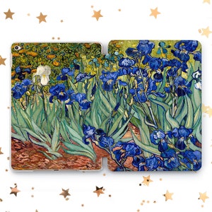 Irises Vincent van Gogh iPad Air 2 3 4 5 cover Classic Art case iPad Mini 6 5 4 iPad 9.7 10.2 10.9 iPad Pro 10.5 11 12.9 2021 2022 iPad 3 4 image 8