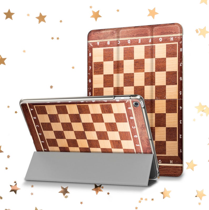 Chess board cover iPad Pro 10.5 11 12.9 2022 2021 Wood Board game Film case iPad 7 8 9 iPad Air 3 4 5 iPad Mini 6 5 4 iPad 9.7 10.2 10.5 image 2