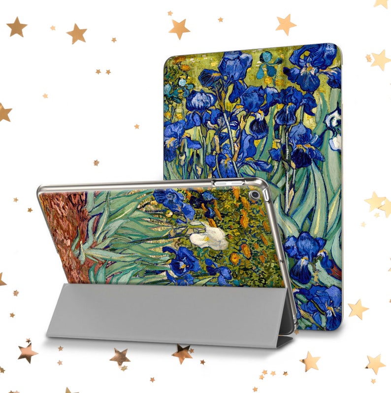 Irises Vincent van Gogh iPad Air 2 3 4 5 cover Classic Art case iPad Mini 6 5 4 iPad 9.7 10.2 10.9 iPad Pro 10.5 11 12.9 2021 2022 iPad 3 4 image 2