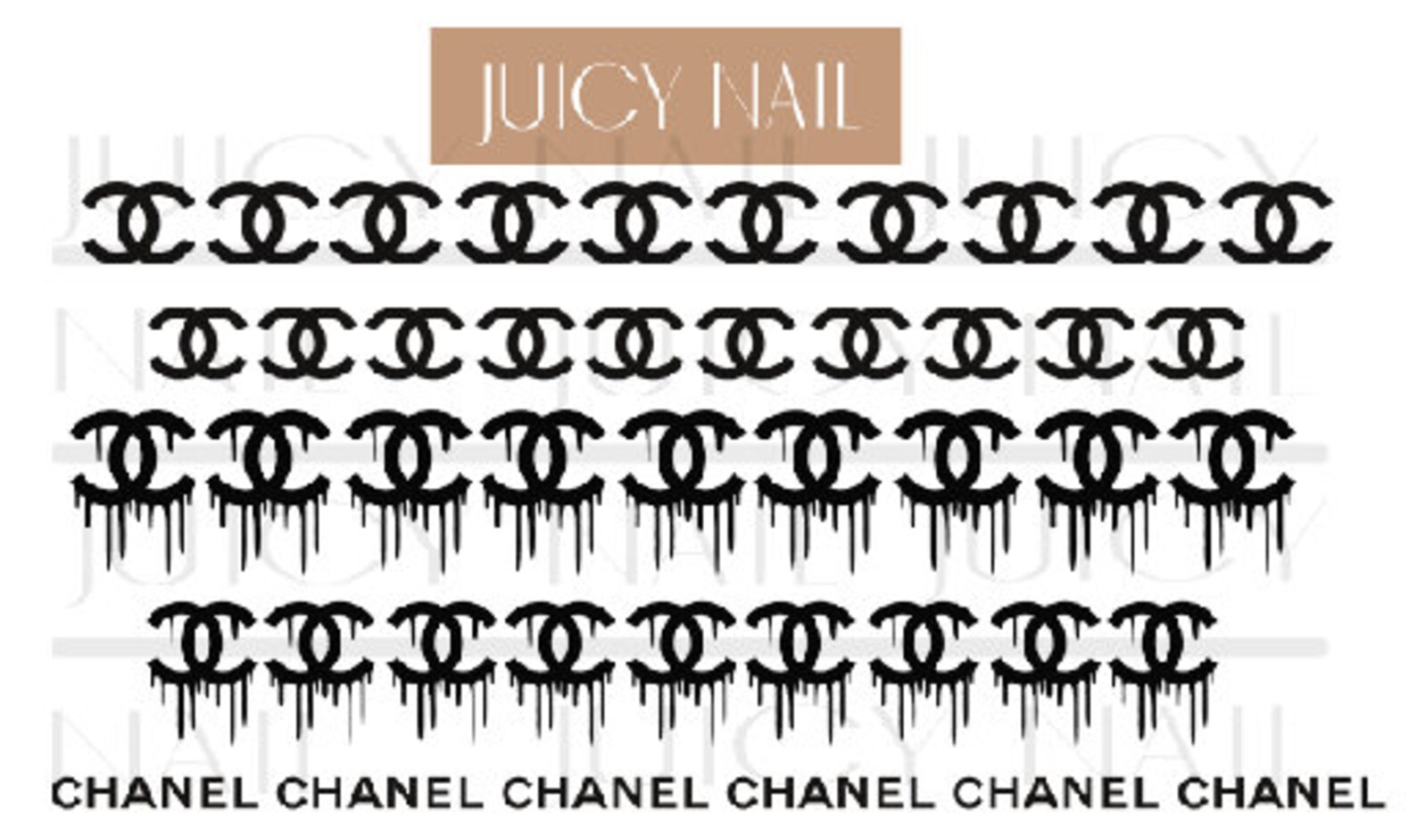 Designer Nail Decals Chanel - wide 1
