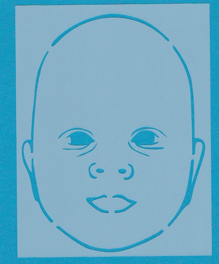 Reusable 7mil Little Baby Face Stencil 06 | Etsy