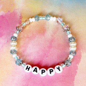 Perlenarmbänder, Wort der Affirmation Armbänder, Namensarmbänder, Ausdruck Armbänder, Absicht Armbänder, Inspirational, Geschenke