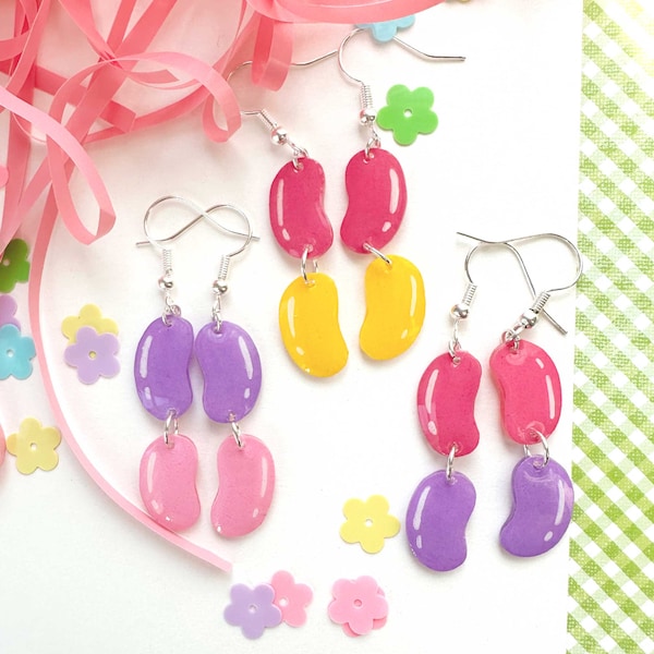 Jelly Bean Earrings Etsy