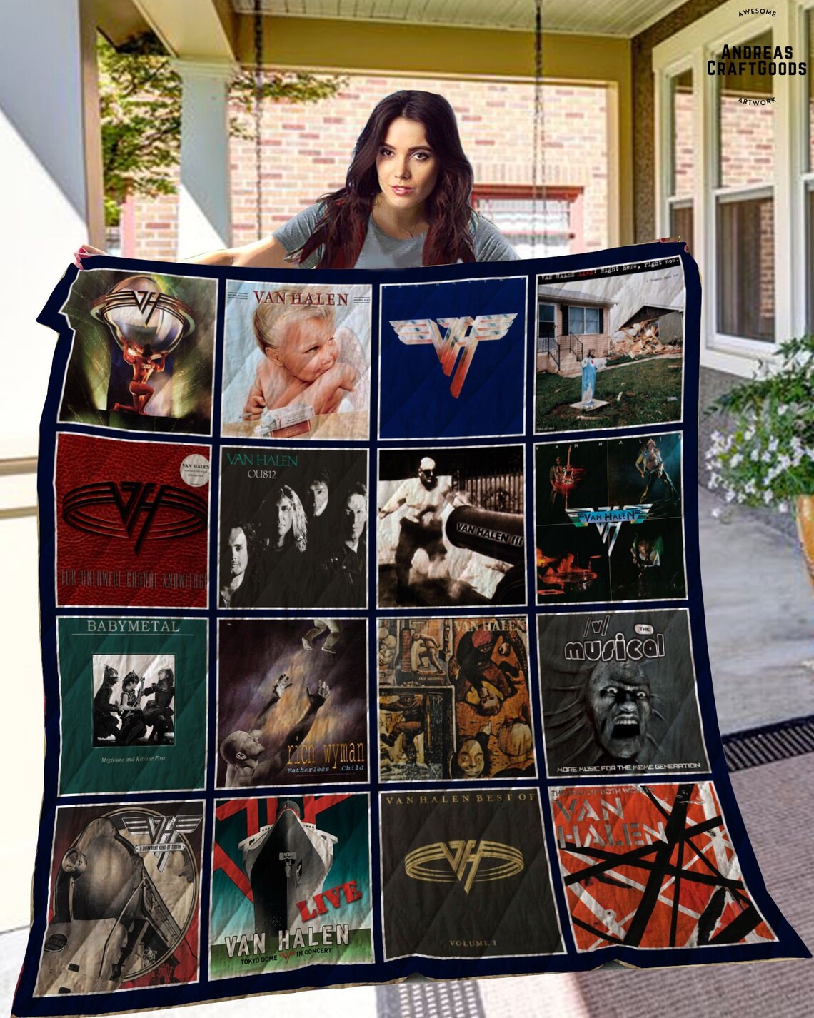 Van Halen Albums V12 Quilt Blanket Bedding Family Gift Idea Etsy