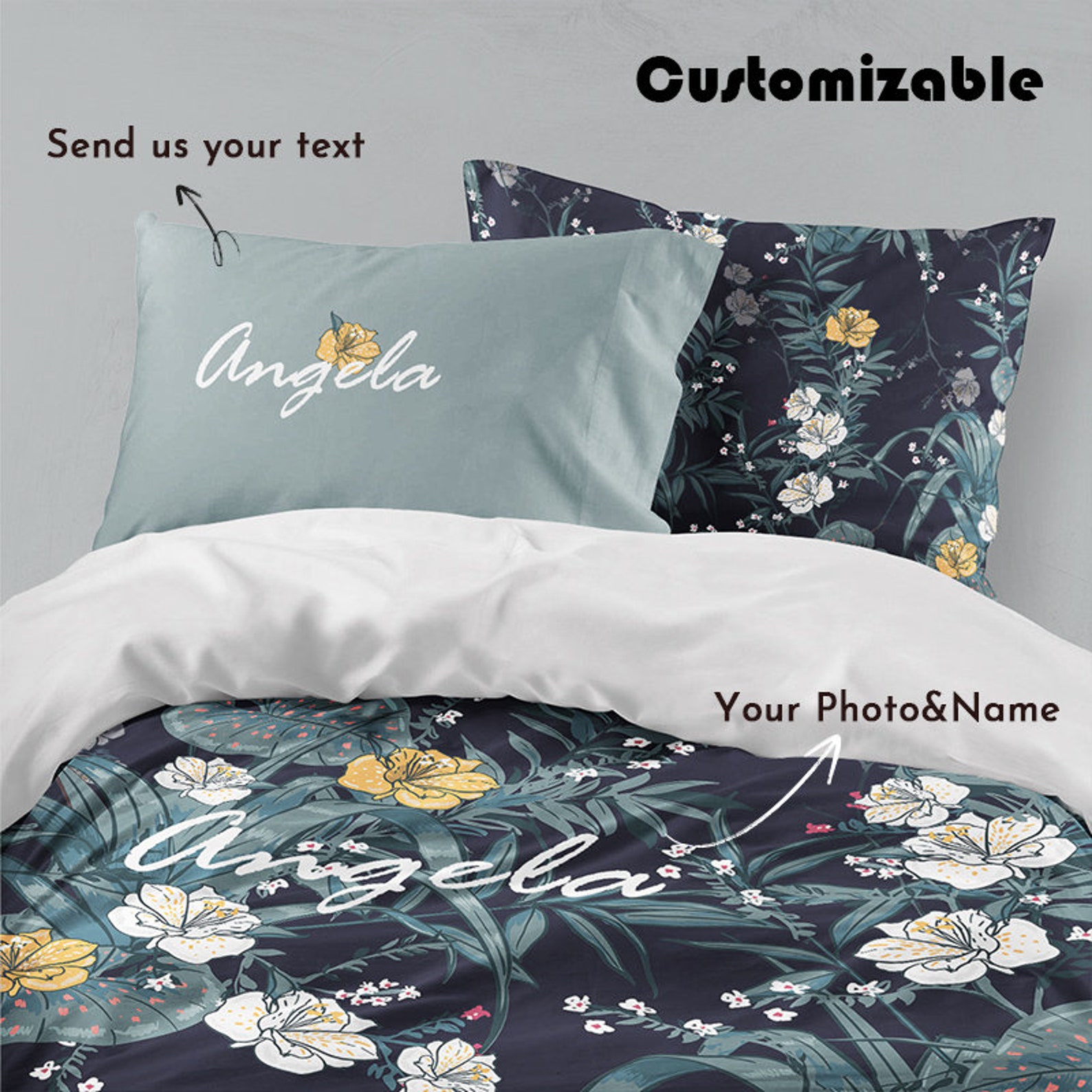 Palm Trees Duvet Cover Set With Pillowcases, Contemporary Art Brown 3D Quilt Doona Double Full