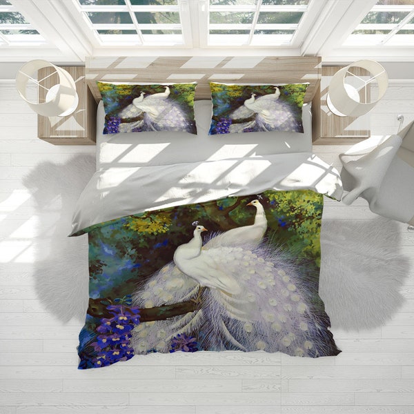 Peacock Duvet Etsy UK