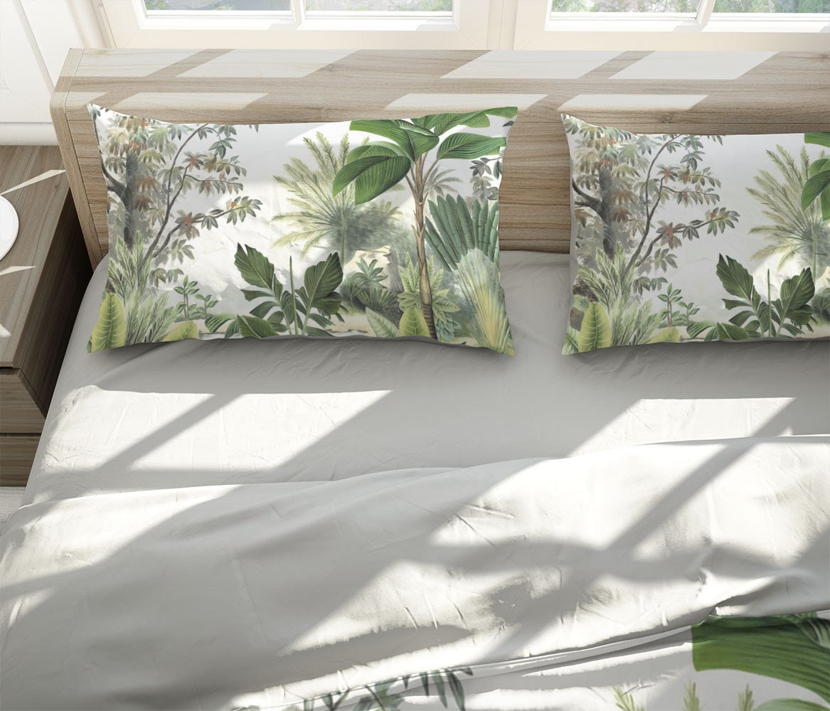 Catherine Lansfield Wende-Bettwäsche Set Doppelbett | Hirschkaro Design | Grün | 200x200cm