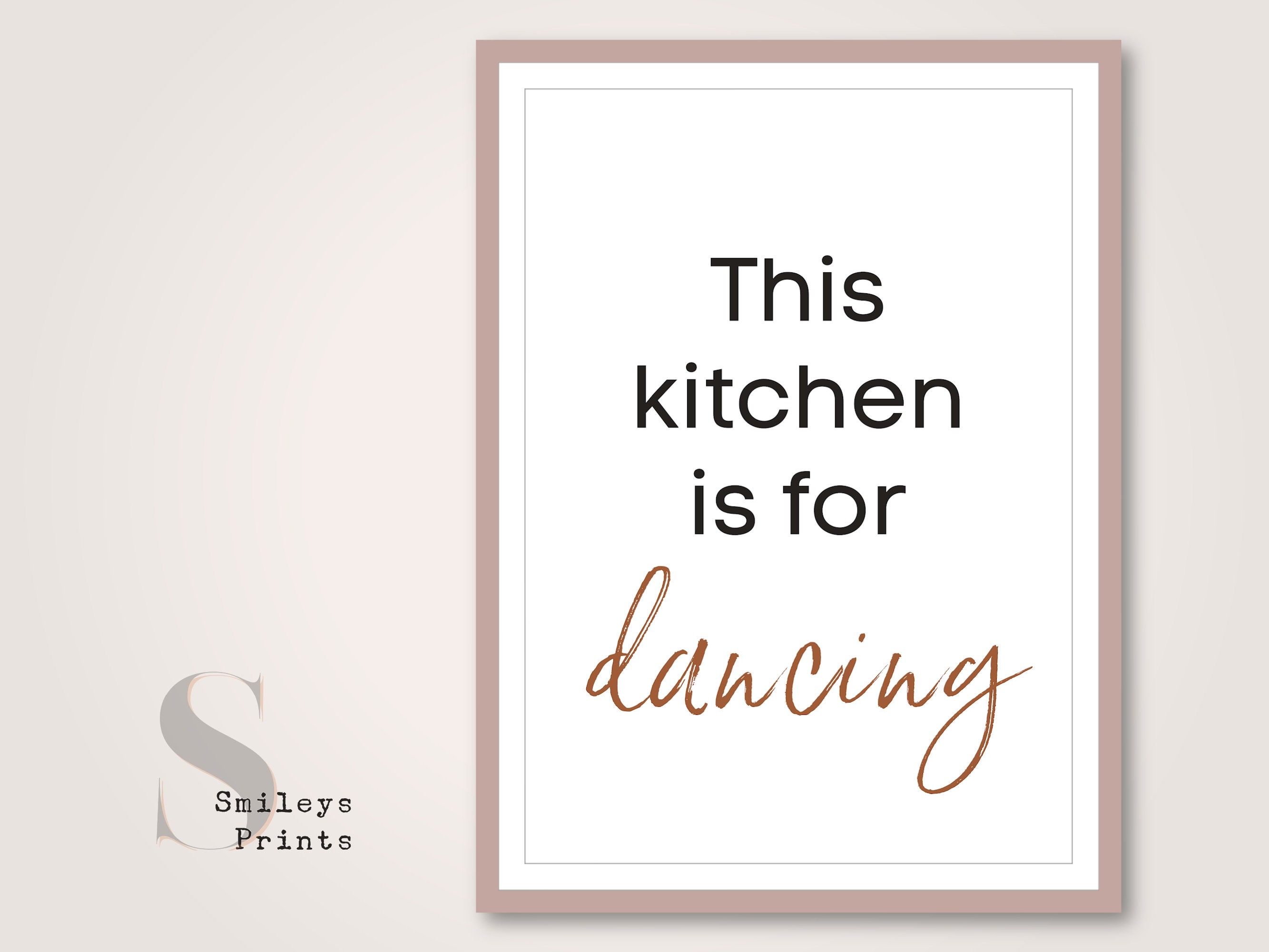 This Kitchen is for Dancing poster / Printable Modern Wall Art | Etsy