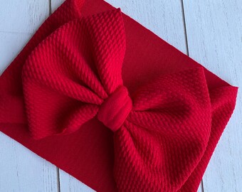 red baby headwrap