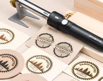 Branding Iron / Personalised Business Iron on Transfers /Forest logo stamp /Custom brand iron /Gift for woodworker