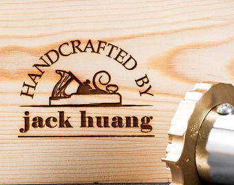 Wood working brand/Annual ring themed iron with custom signature/gift for woodworking man and leatherworkers/  Christmas gift for woodworker