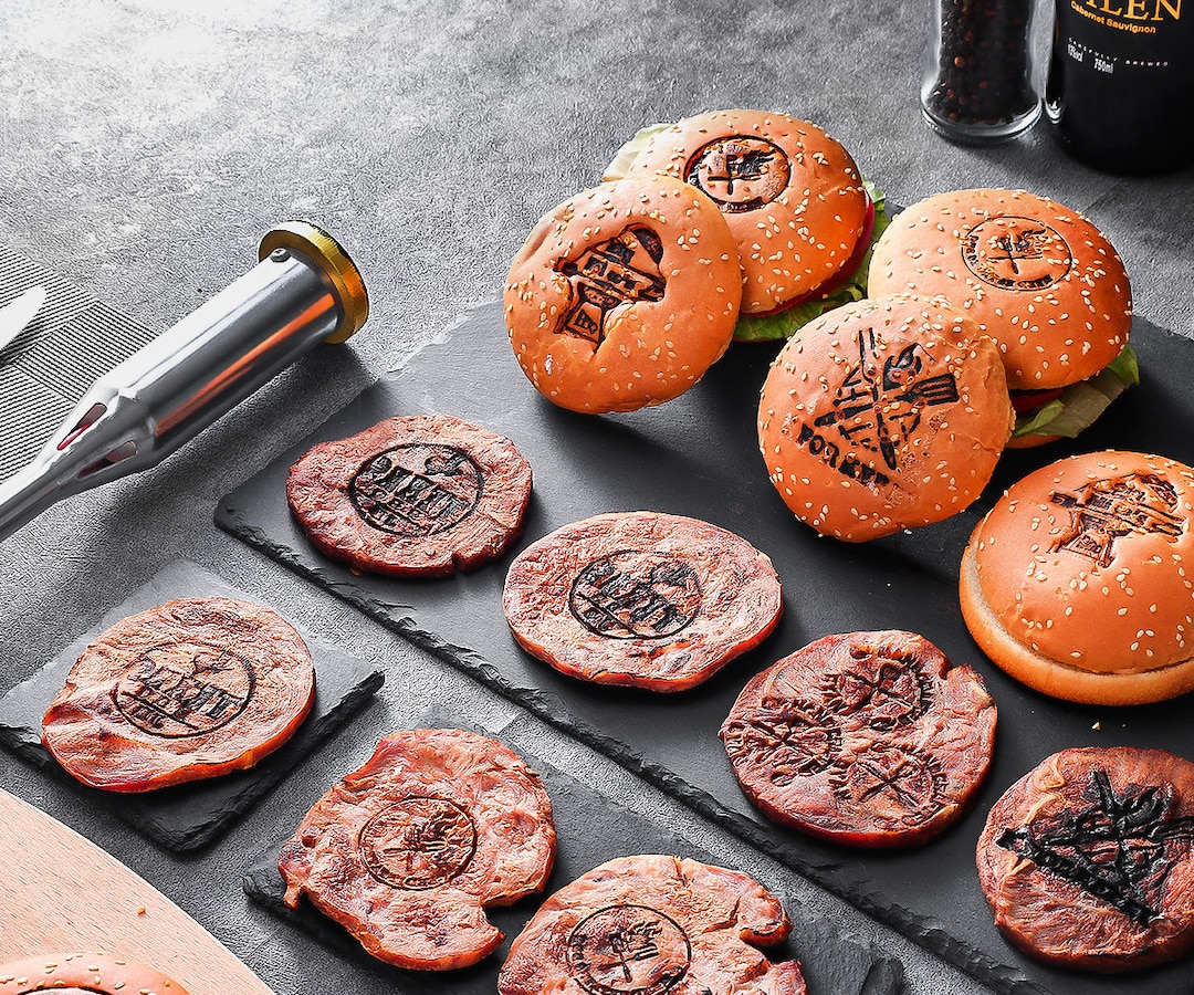 Burger Brand Iron Custom, Branding Iron for Burger, Electric Iron for Burger, Branding Iron for