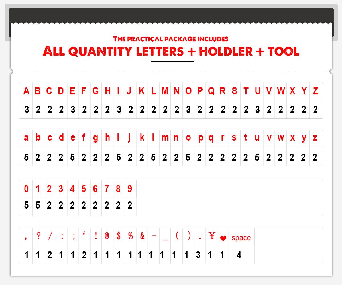 26 Interchangeable A-Z Alphabet Letter Stamp, Custom Alphabet Letter ...
