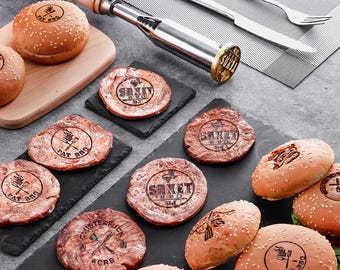 Food Branding Iron, Knife and fork flame logo Branding iron, Custom Branding Iron,BBQ Brand Iron,Steak Branding,Burger Branding Iron.