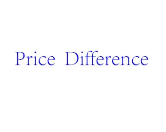 Price differences during order upgrades
