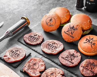 Custom Signature Wood Branding Iron,Cake, Beef, Hamburger, Coconut Craft Tools, BBQ Brand Iron,Stamp for Coconut,Food Brand Iron