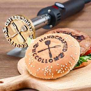 Custom Burger Brand Iron, Make a unique burger,Stamp for Food,Suitable For Restaurant Logo Stamps,Food Branding Iron.