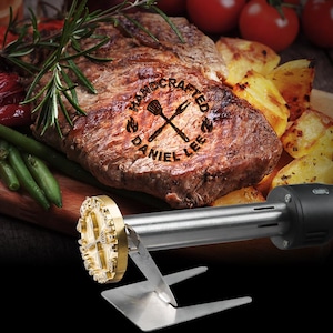 Vleesmerkijzer voor eten Gepersonaliseerde steakbrandijzer met elektrische kachel, Burger Brand Iron Custom, branding van levensmiddelen