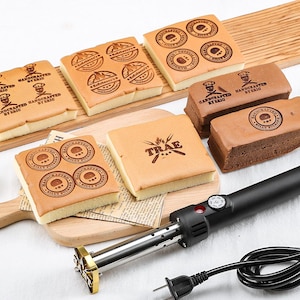 Homemade Cake Logo Customized Baking Tools for Handmade Cake Bread Biscuit Leather Craft Wood Branding Hot Stamping Made of Brass metal