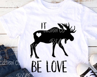 Moose Love SVG : fichier de coupe rustique Saint-Valentin (téléchargement numérique)