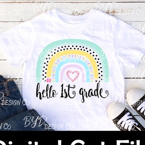 Hello 1st Grade SVG: Back To School Shirt Design (Digital Download)