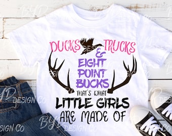 Ducks Trucks Bucks Petites filles SVG : fichier de coupe Country Girl (téléchargement numérique)