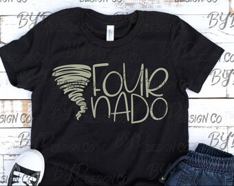 Four-Nado 4e anniversaire SVG : Tornado Design (téléchargement numérique)