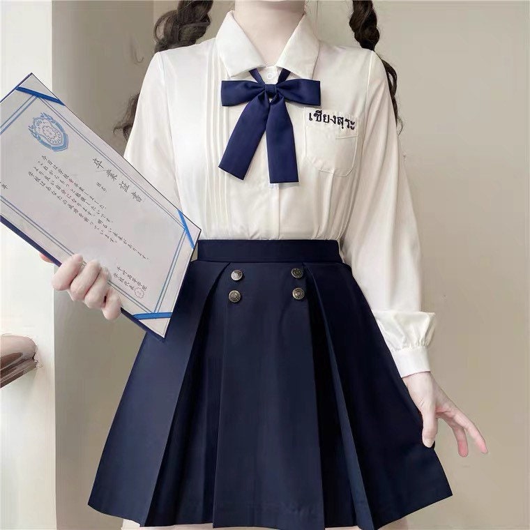  TMP1105 Traje de falda para mujer, uniforme de colegiala,  disfraz de anime para juego de roles (color rosa, tamaño: grande) : Ropa,  Zapatos y Joyería
