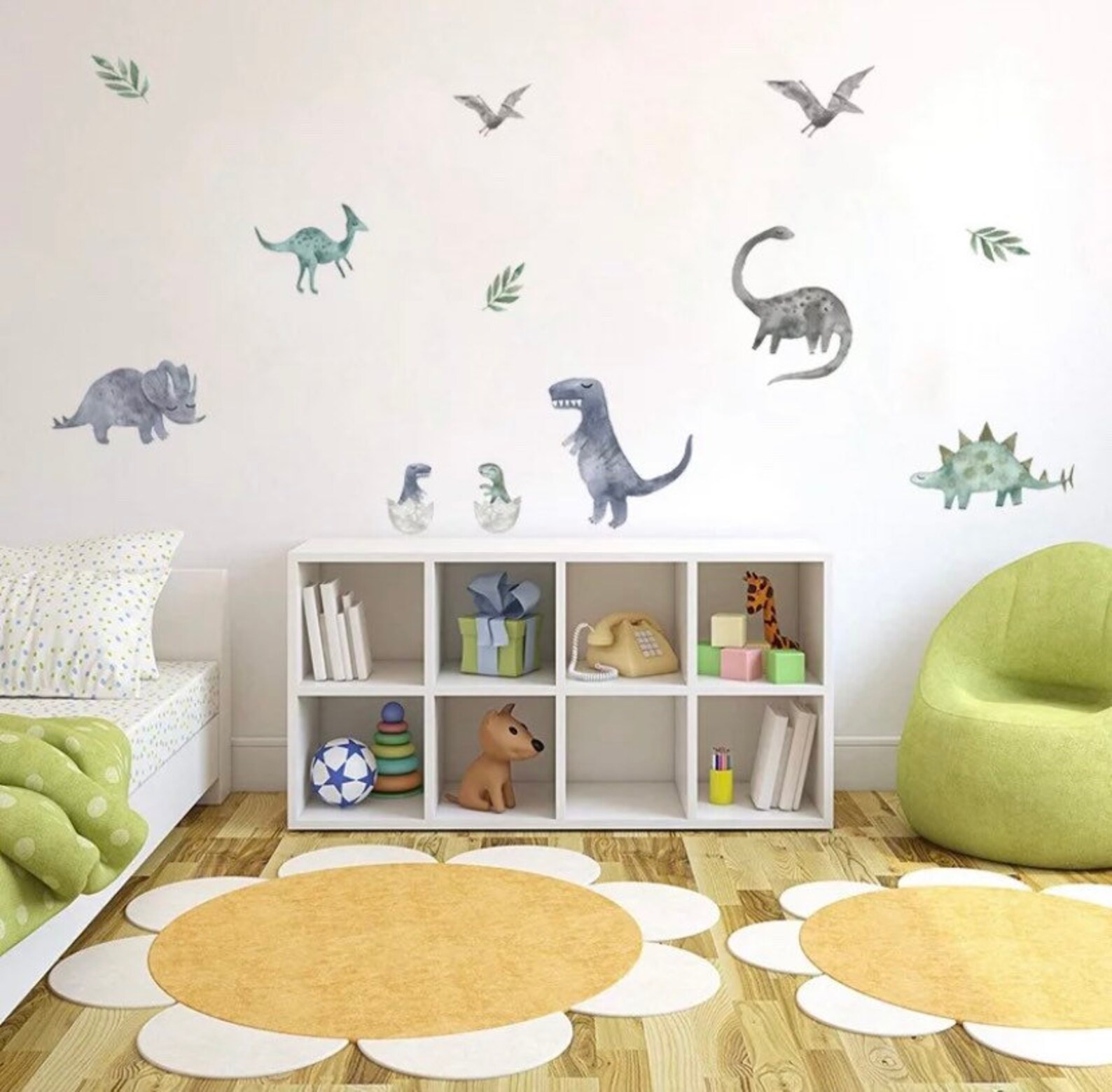 Removable Dinosaur Wall Decals Playroom Wall Decor Wall Etsy