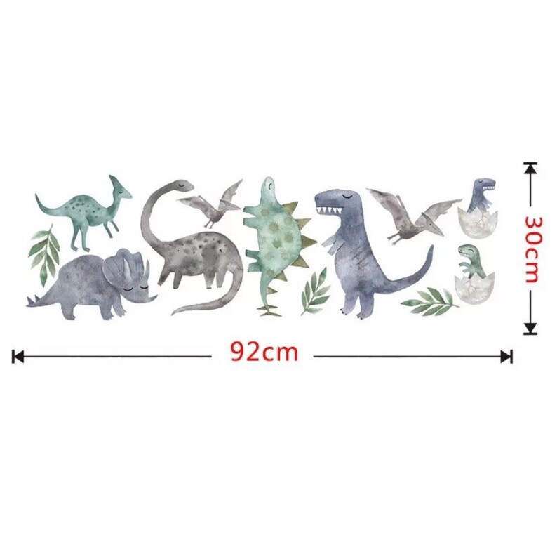 Removable Dinosaur Wall Decals Playroom Wall Decor Wall Etsy