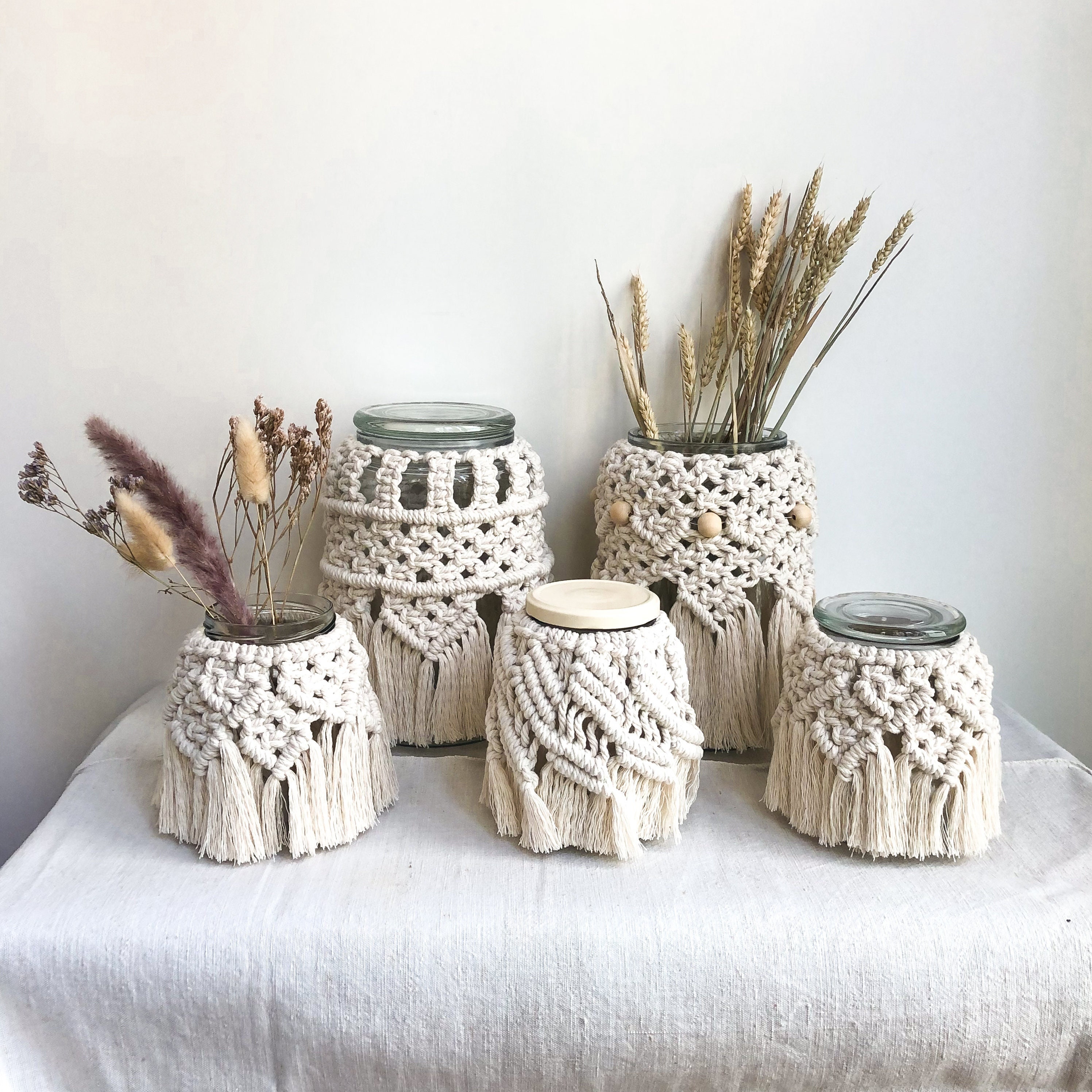Vases en Macramé