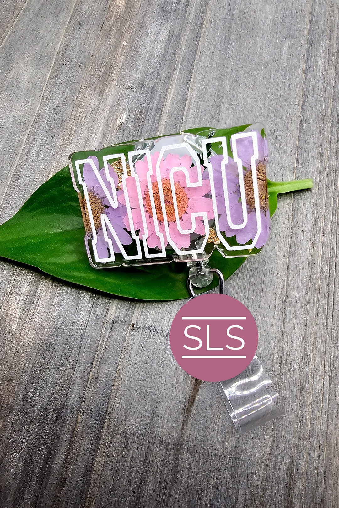 NICU Floral Badge Reelreal Dry Pressed Flowergift for NICU Etsy
