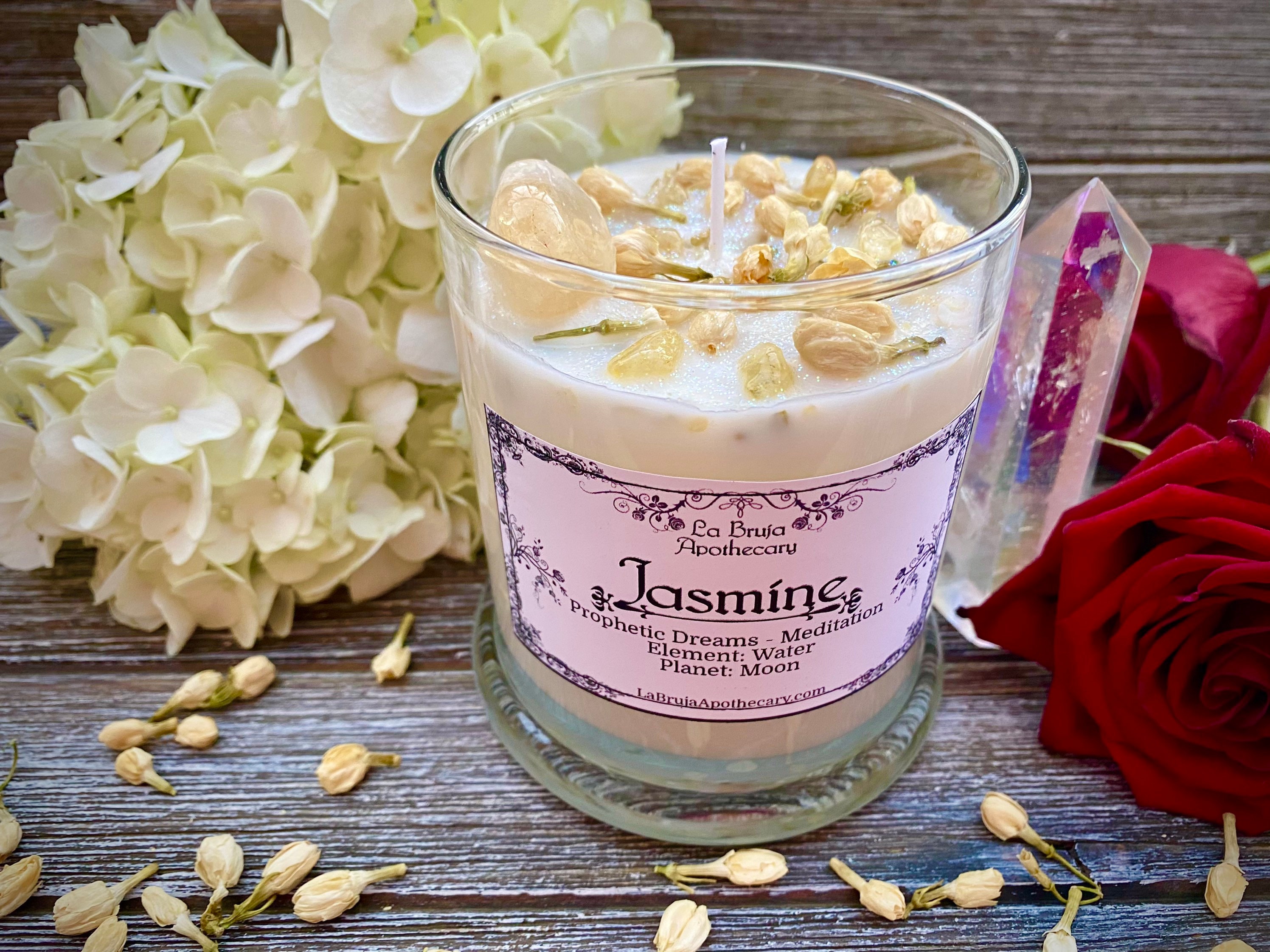 Jasmine Ritual Candle Prophetic Dreams Love Attraction Etsy
