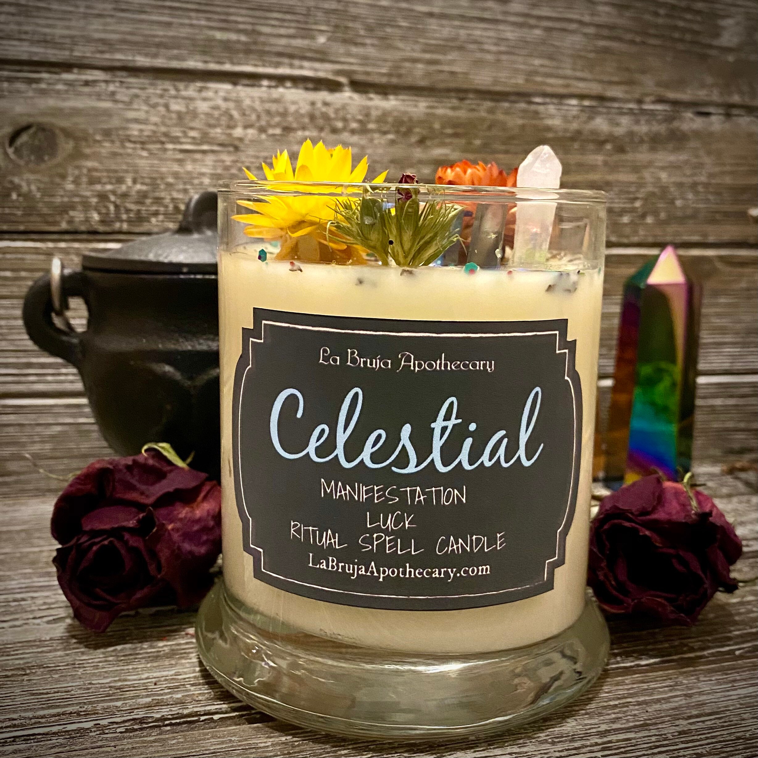 Celestial Divination Ritual Candle Astrology Tarot Reading Etsy