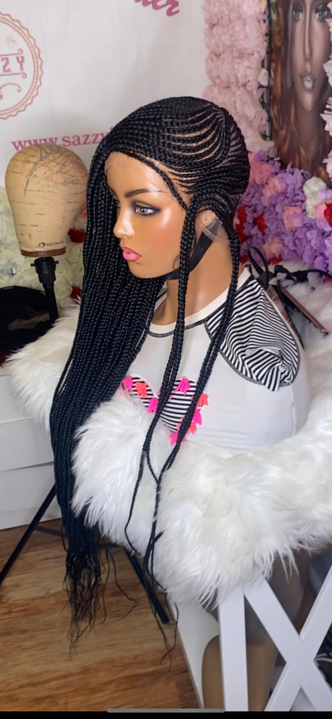 Lemonade Braided Wig,box Braids, Wig for Black Women,feed in Cornrows