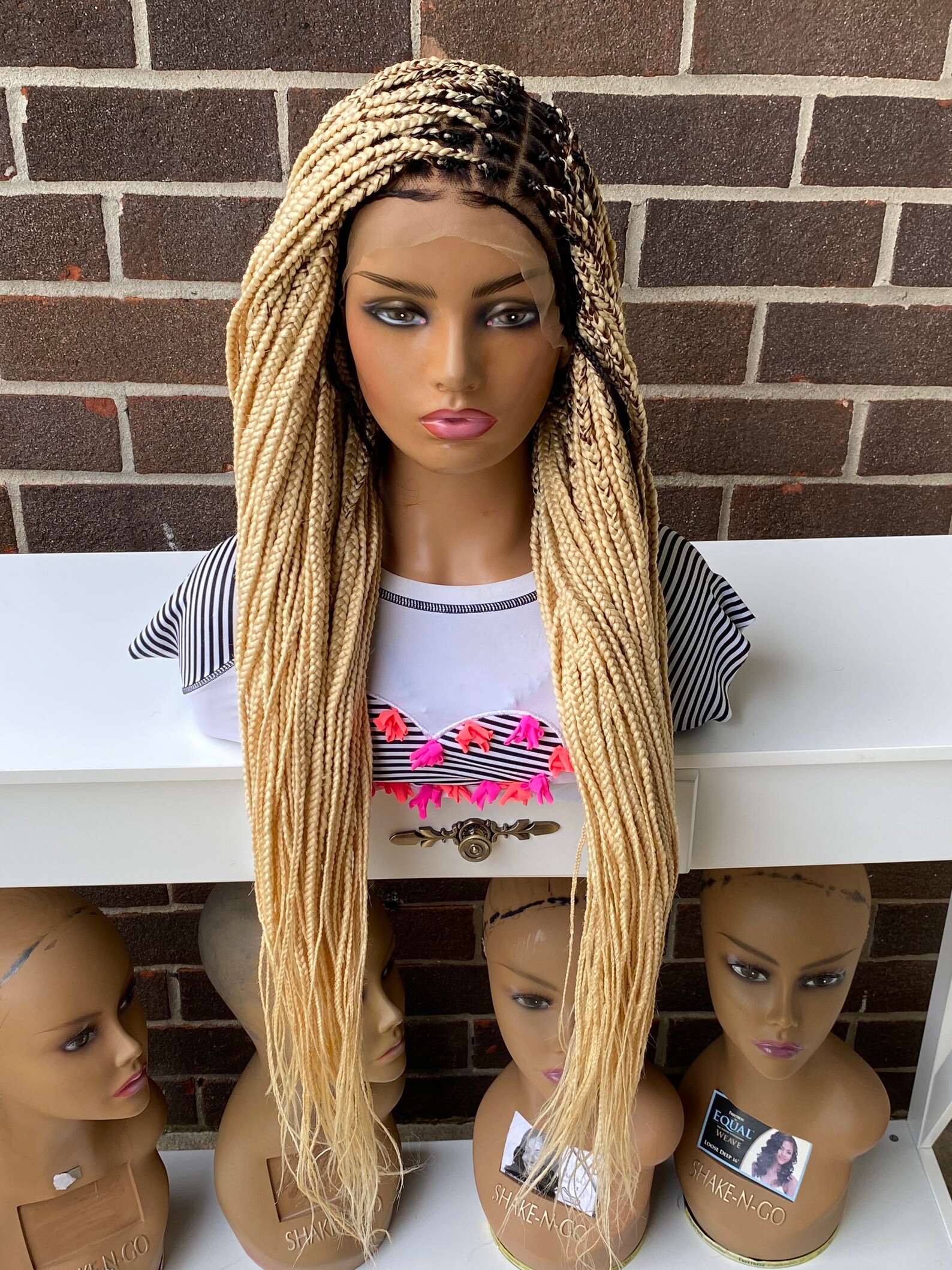 613 knotless braids wig blond wig cornrow wig box braids Etsy