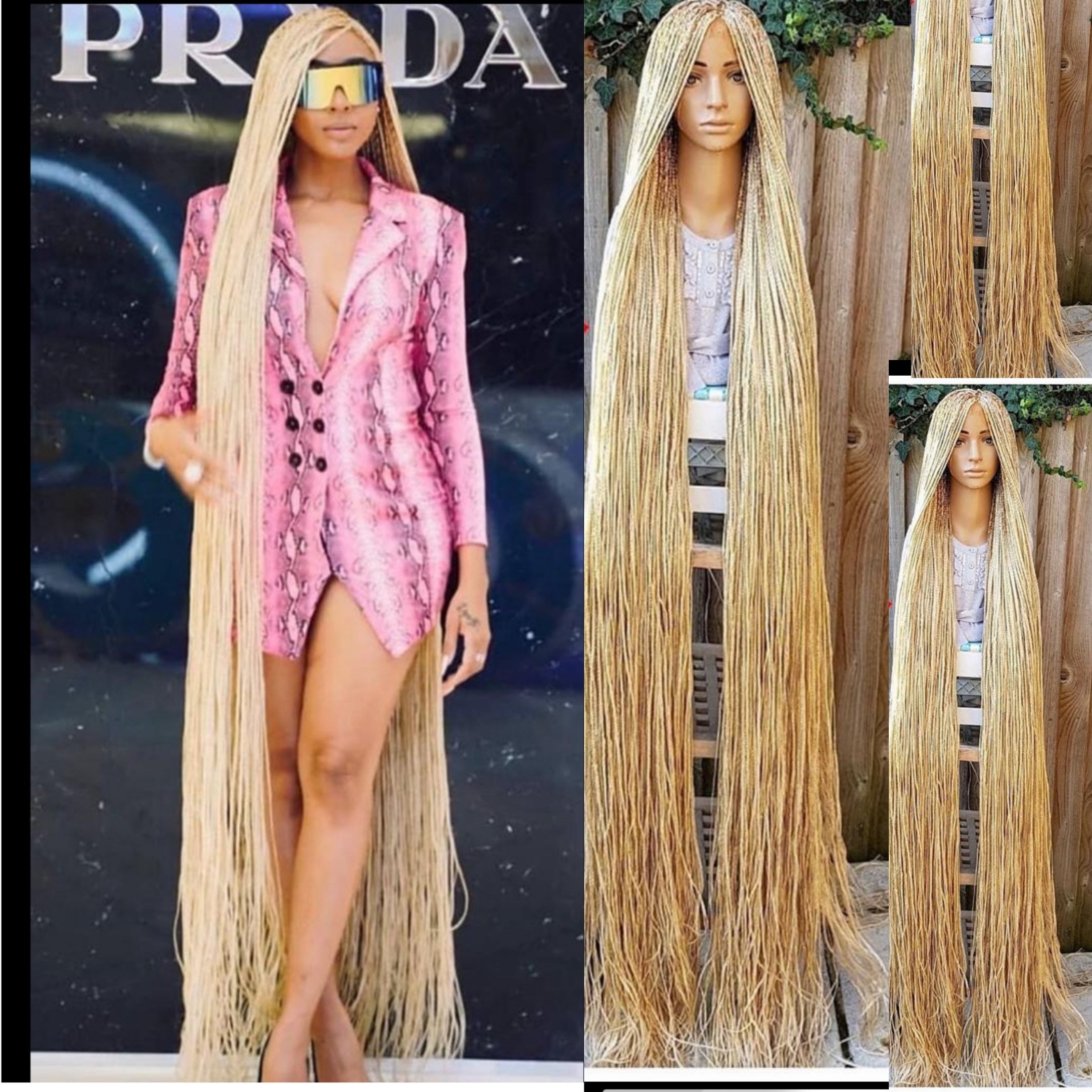 Knotless Braids Wig,613 Floor Ankle Length.box Braids Wig,jumbo Braids