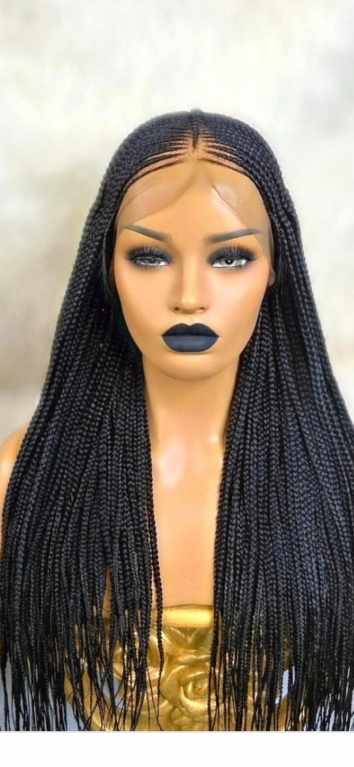 Braided wig for black Women cornrow wig box braids wig passion Etsy