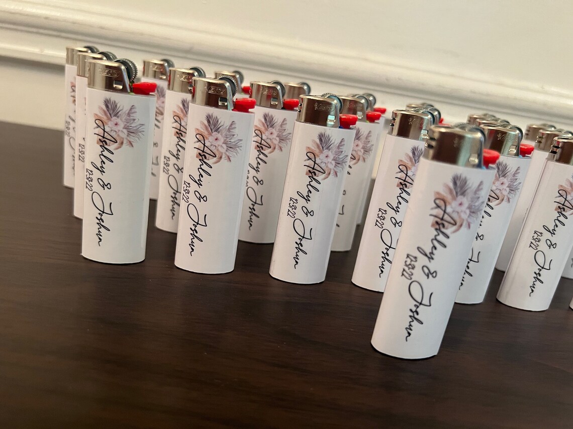 Wedding Favor Custom Lighters Etsy