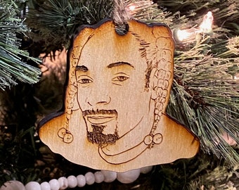 Snoop Dogg wooden Christmas ornament