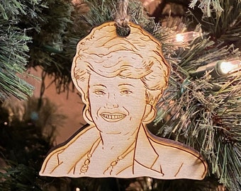 Blanche (Golden Girls) wooden Christmas ornament