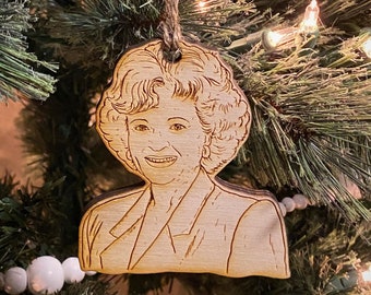 Rose (Golden Girls), Betty White wooden Christmas ornament