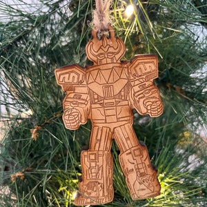 Megazord (Power Rangers) wooden Christmas ornament