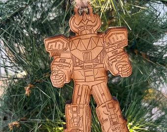 Megazord (Power Rangers) wooden Christmas ornament